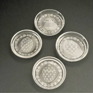 SET of 4 Faberge Egg Crystal Coasters